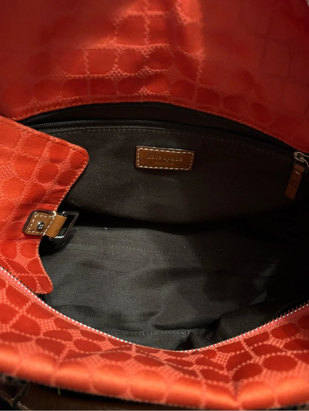 kate spade Orange Tote with Brown Leather Handles